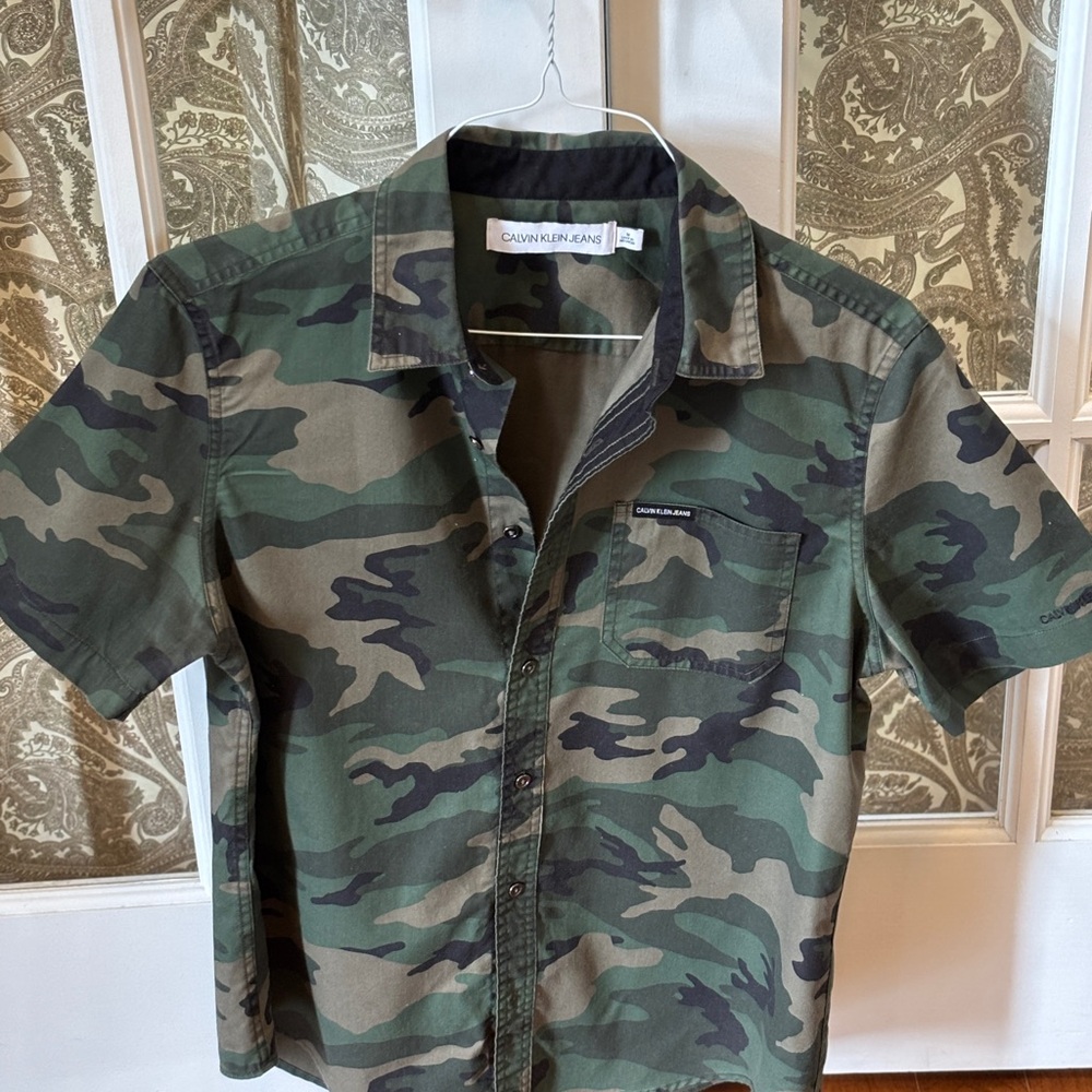 Calvin Klein Jeans Green Casual Button Down Shirt